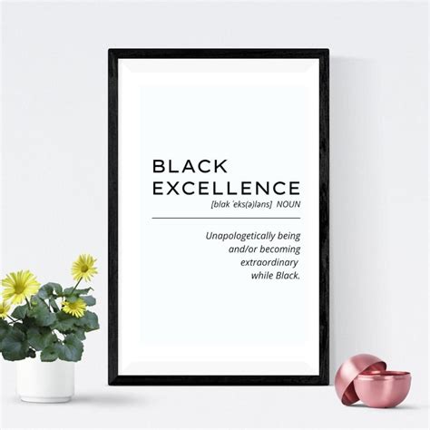 BLACK EXCELLENCE Print Quotes Print Poster Print Wall Art - Etsy