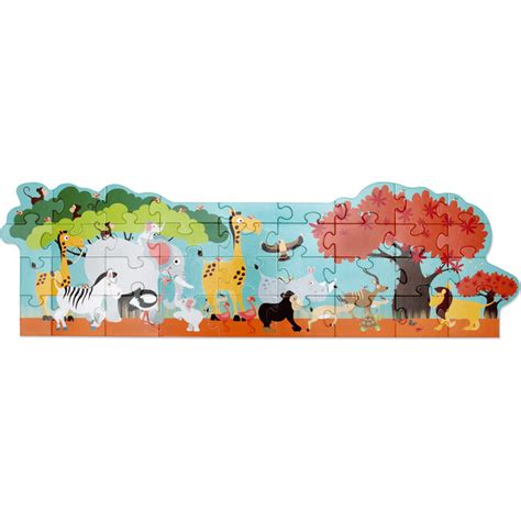 Floor Puzzle Safari 36 Pcs Scratch Puzzles Maisonette