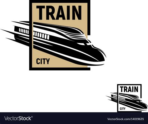 Isolated abstract black color train in brown Vector Image