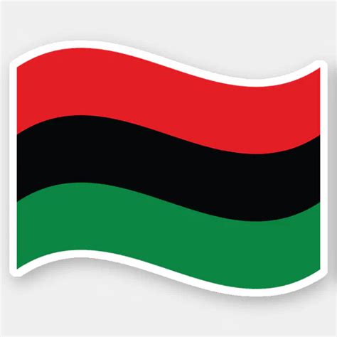 Red, Black & Green Flag Sticker | Zazzle