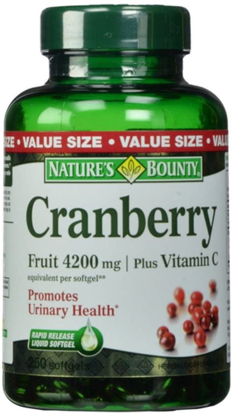 Nature S Bounty Cranberry Plus Vitamin C Mg Softgels Ea