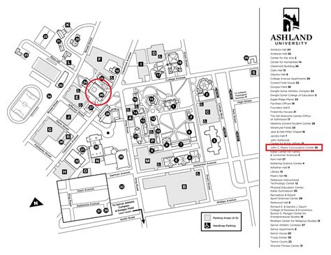 Ashland University Campus Map Allyce Maitilde