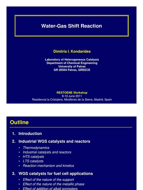 Water-Gas Shift Reaction | Catalysis | Redox