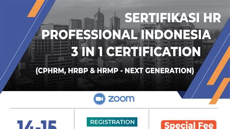 Sertifikasi Hr Professional Indonesia 3 In 1 Certification Cphrm Hrbp And Hrmp Next Generation