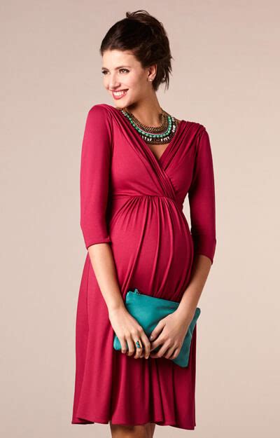 Willow Maternity Dress Raspberry Pink Maternity Wedding Dresses