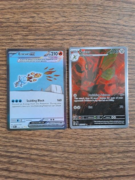 Scizor Eiscue Ex SIR Obsidian Flames SV03 Pokemon Cards Hobbies Toys