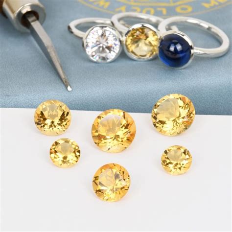 Citrine Brilliant Cut Gemstones (Round) 8-12mm - Jeweller's Bazaar