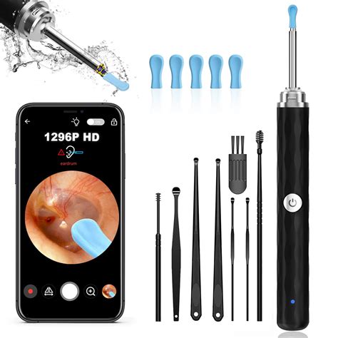 Ear Wax Removal Tool Camera 1296P Ear Cleaner With Light And Camera