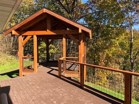 Reid Smith Deck Corner King Post Gazebo Timber Frame HQ