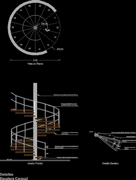 Detail Type Spiral Staircase DWG Detail For AutoCAD Designs CAD