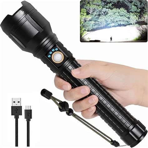 Lbe Rechargeable Led Flashlight 150000 High Lumens Super Bright