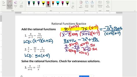 Notes On The Algebra Of Rational Functions Review Youtube