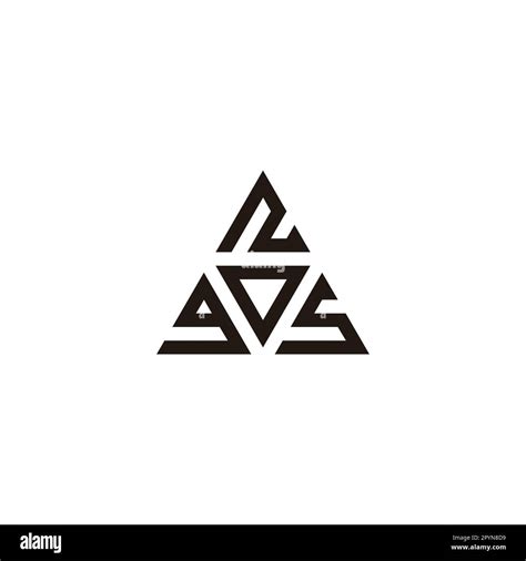 Letter N G O And S Triangles Geometric Symbol Simple Logo Vector