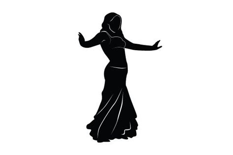 Belly Dancer Silhouette Pose 2 Svg Cut File By Creative Fabrica