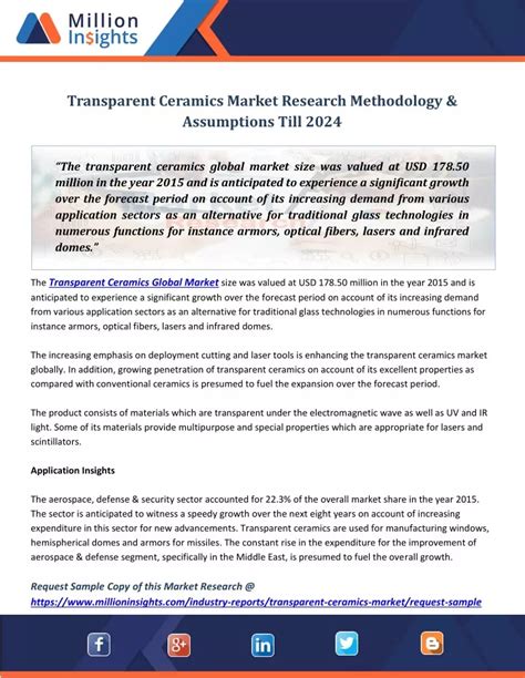 Ppt Transparent Ceramics Market Research Methodology Assumptions