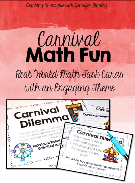 Carnival Math Freebie { Real Life Math } - Teaching with Jennifer Findley