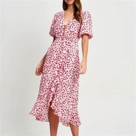 Tussah Pink Midi Dress Women S Fashion Dresses Sets Dresses On