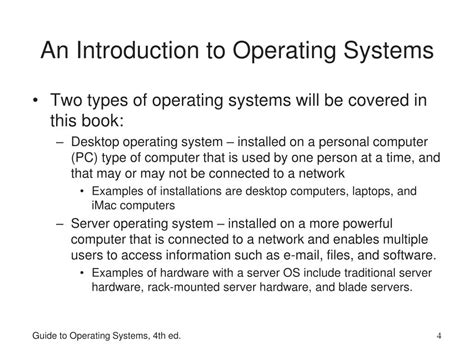 Ppt Guide To Operating Systems 4 Th Ed Powerpoint Presentation