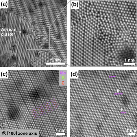 A STEM HAADF Micrograph Of The Mo 2 BC Coating In Plan View Showing