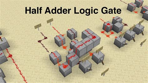 How To Make An Half Adder Gate In Minecraft Youtube