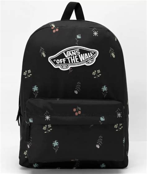 Vans Realm Black Rose Smoke Backpack