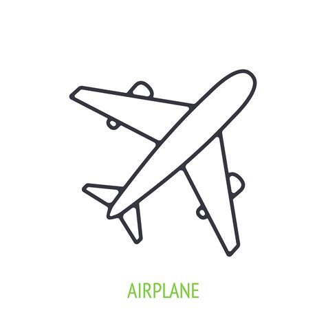 Airplane outline icon 17495960 Vector Art at Vecteezy