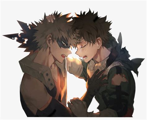 Наклейка Katsuki Bakugou X Izuku Midoriya Boku No Deku Kawaii Png