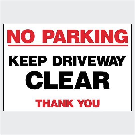 No Parking Keep Gate Clear Sign Sign Choose Size Material Fixing