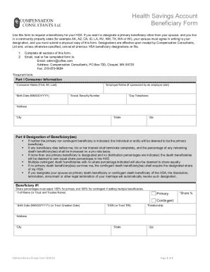 Fillable Online Use This Form To Request A Beneficiary For Your HSA Fax