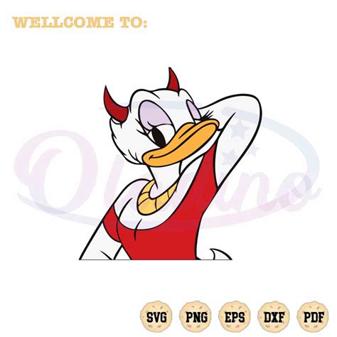 Devil Donald Duck Svg Halloween Disneyland Cutting Digital Files