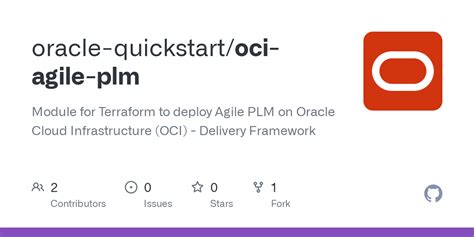 Github Oracle Quickstart Oci Agile Plm Module For Terraform To