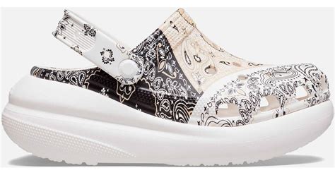 Crocs Classic Crush Bandana Print Platform Clogs Lyst