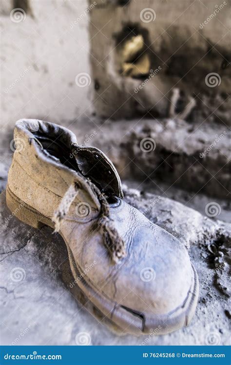 Abandoned Shoe Stock Photo Image Of Town Place Farm 76245268