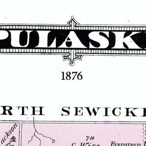 1876 Map of Pulaski Township Beaver County Pennsylvania - Etsy