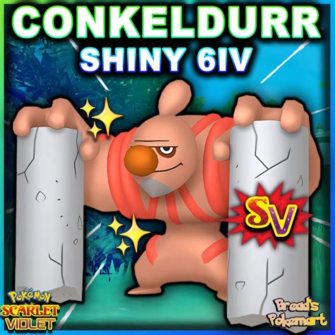 CONKELDURR Shiny 6IV / Pokemon Scarlet and Violet / Lv100 EV - Etsy