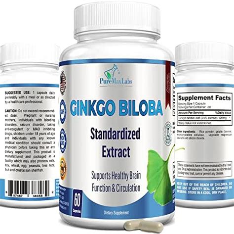 Yummyvite Ginkgo Biloba Capsules Supports Brain Function Memory Support