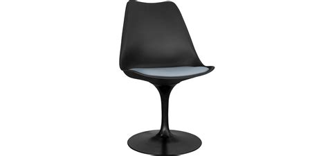 Buy Tulip chair black with cushion Black 59159 in the UK | MyFaktory