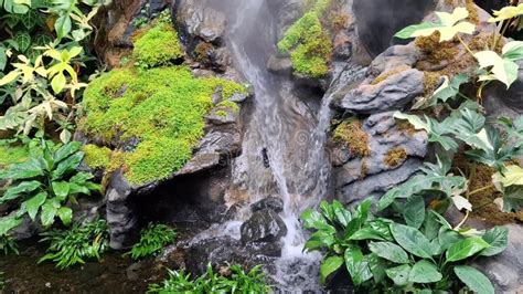 Hot Spring Water Flowing Out Of A Chute A Main Source Of Spring Water