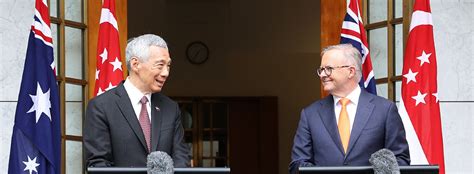 Pmo Pm Lee Hsien Loong At The Joint Press Conference With Australian