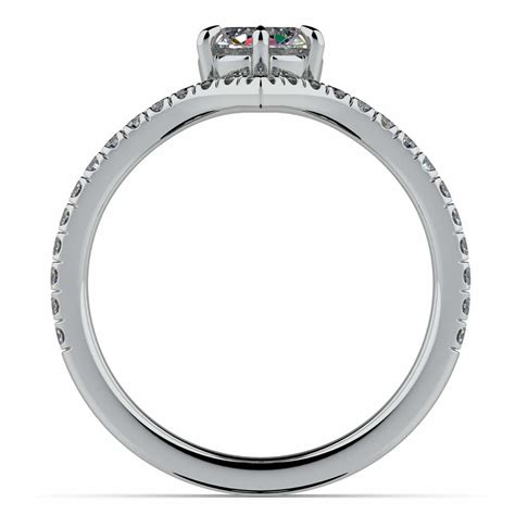 Art Nouveau Diamond Engagement Ring In Platinum