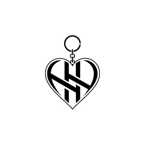 Premium Vector Hh Love And Heart Logo Design