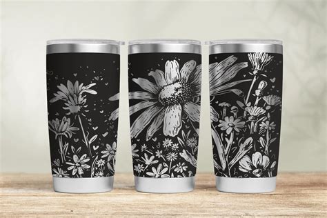 Floral Oz Oz Laser Tumbler Wrap Svg Graphic By Think Plus Tumbler