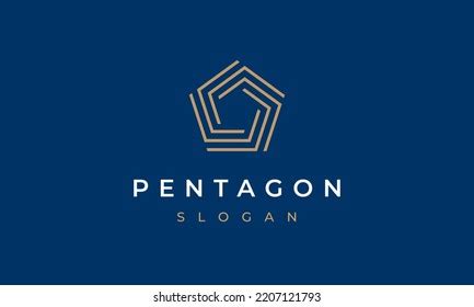 Geometrical Pentagon Logo Icon Symbol Design Stock Vector (Royalty Free ...