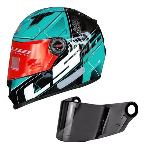 Capacete Ls2 Ff358 Ultra Verde Viseira Cores Importado Top