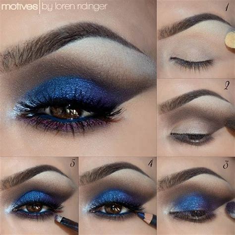 Glamorous Navy Blue Smokey Eye Makeup Tutorial Saubhaya Makeup