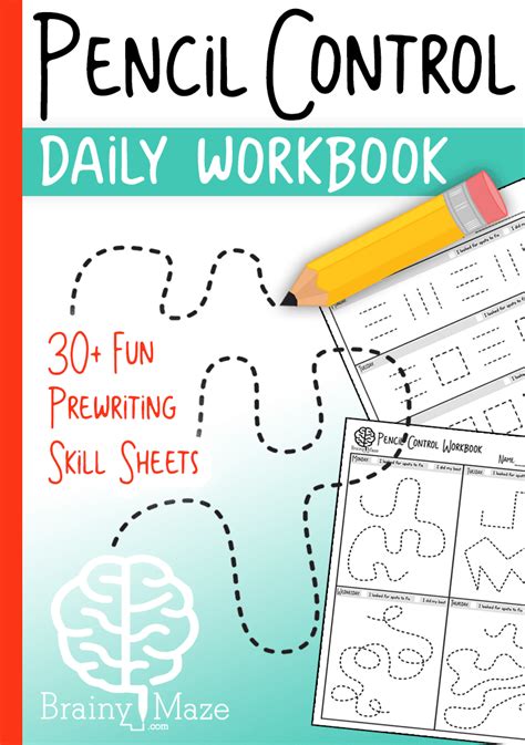 Pencil Control Workbook The Crafty Classroom