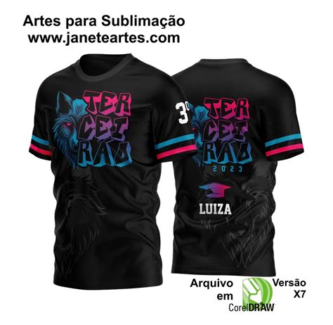 Arte Vetor Camisa Terceirão Lobo Silk Sublimação Doces Desenhos