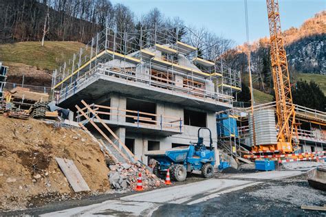 Baugrube und Hochbau für neue Wohnüberbauung Gasser Felstechnik