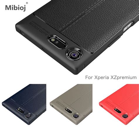 Mibioj Slim Litchi Pattern Retro Shockproof Soft Silicon Tpu Cover Case