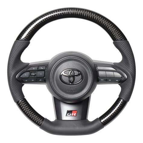 REAL Leather Carbon Steering Wheel For 2021 GR Yaris MotiveJAPAN